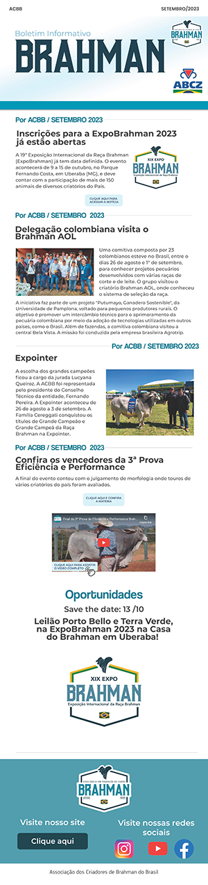 BRAHMAN BOLETIM NEWSLETTER